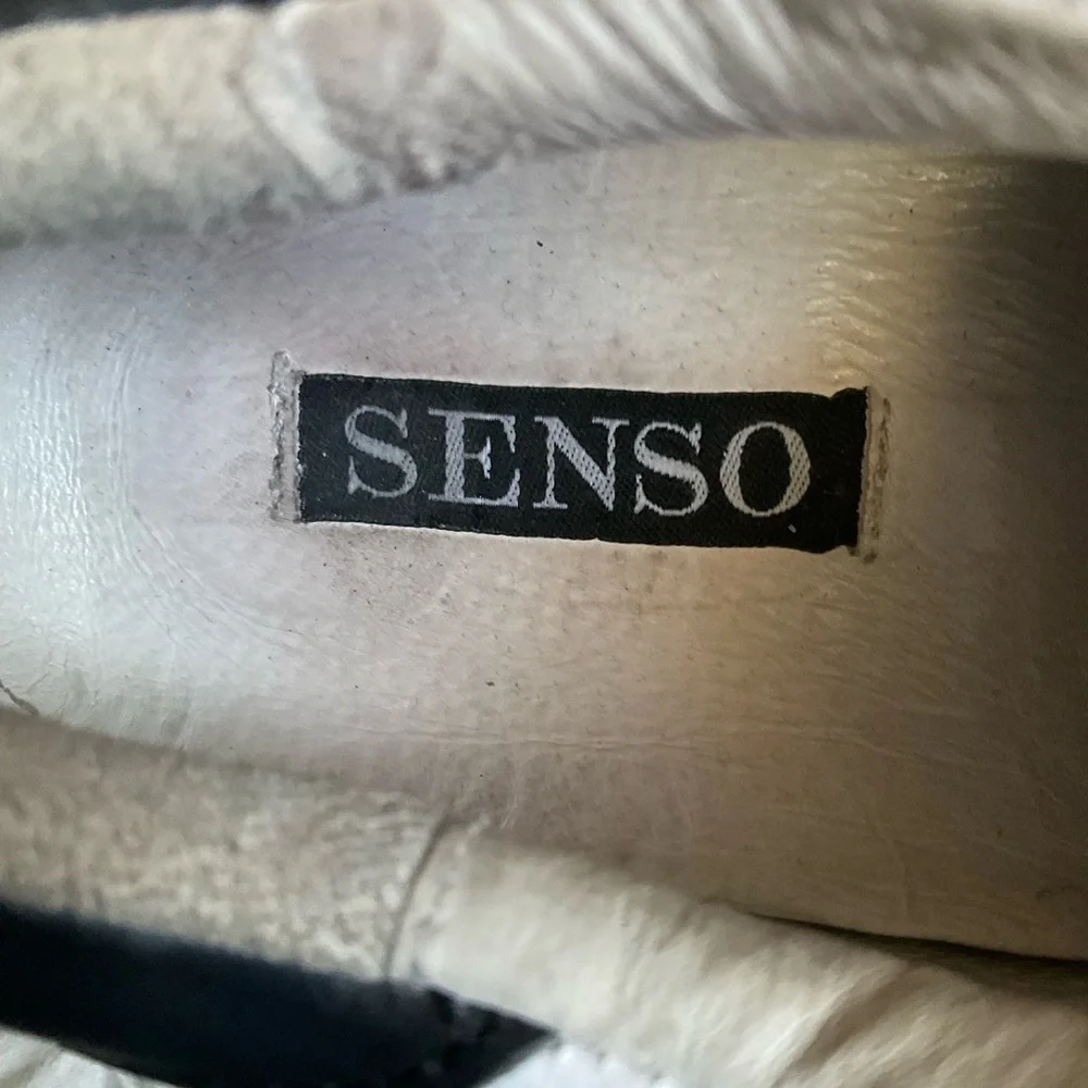 Senso Aurora White Leather Star Accent Low-Top Lace Up Platform Sneakers Size 40